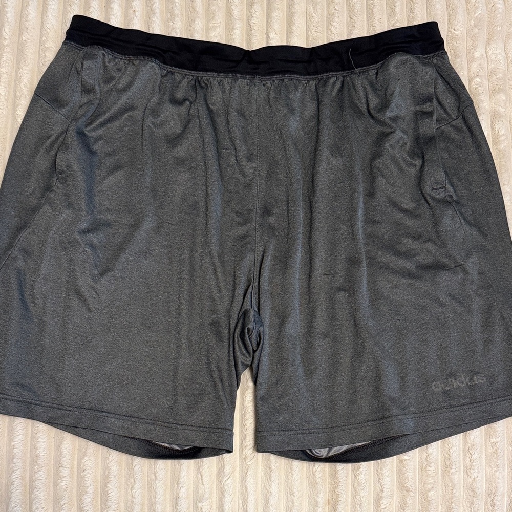 adidas Men's Charcoal and Black Athletic Shorts